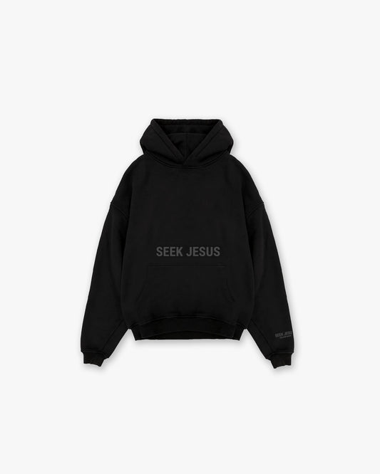 Seek Jesus Hoodie - Jet Black