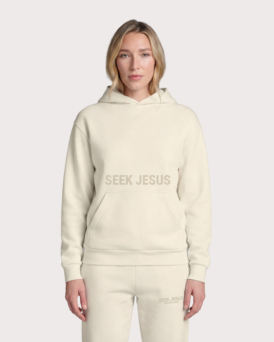 Seek Jesus Hoodie - Ivory Cream