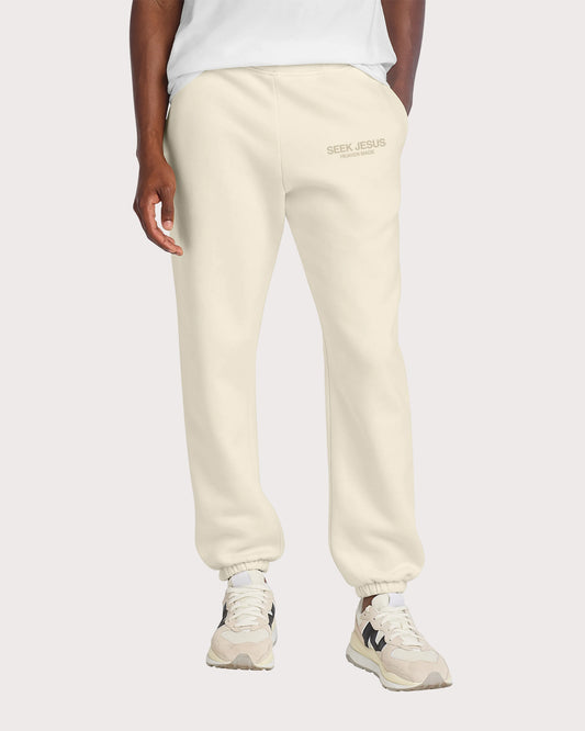 Seek Jesus Sweatpant - Ivory Cream