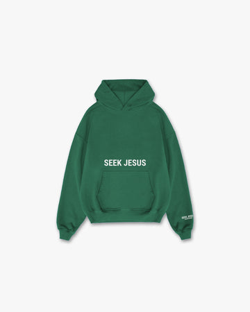Seek Jesus Hoodie - Forest Green
